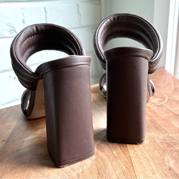 NEW Steve Madden Tahani Heeled Mule Sandals Chocolate Brown 7.5 - Picture 6 of 7